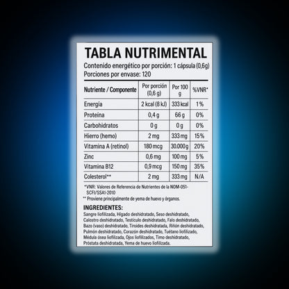 Stoika The Supplement · Órganos Liofilizados · 120 cápsulas